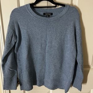 Ellen Tracy: blue long-sleeve plain sweater in small